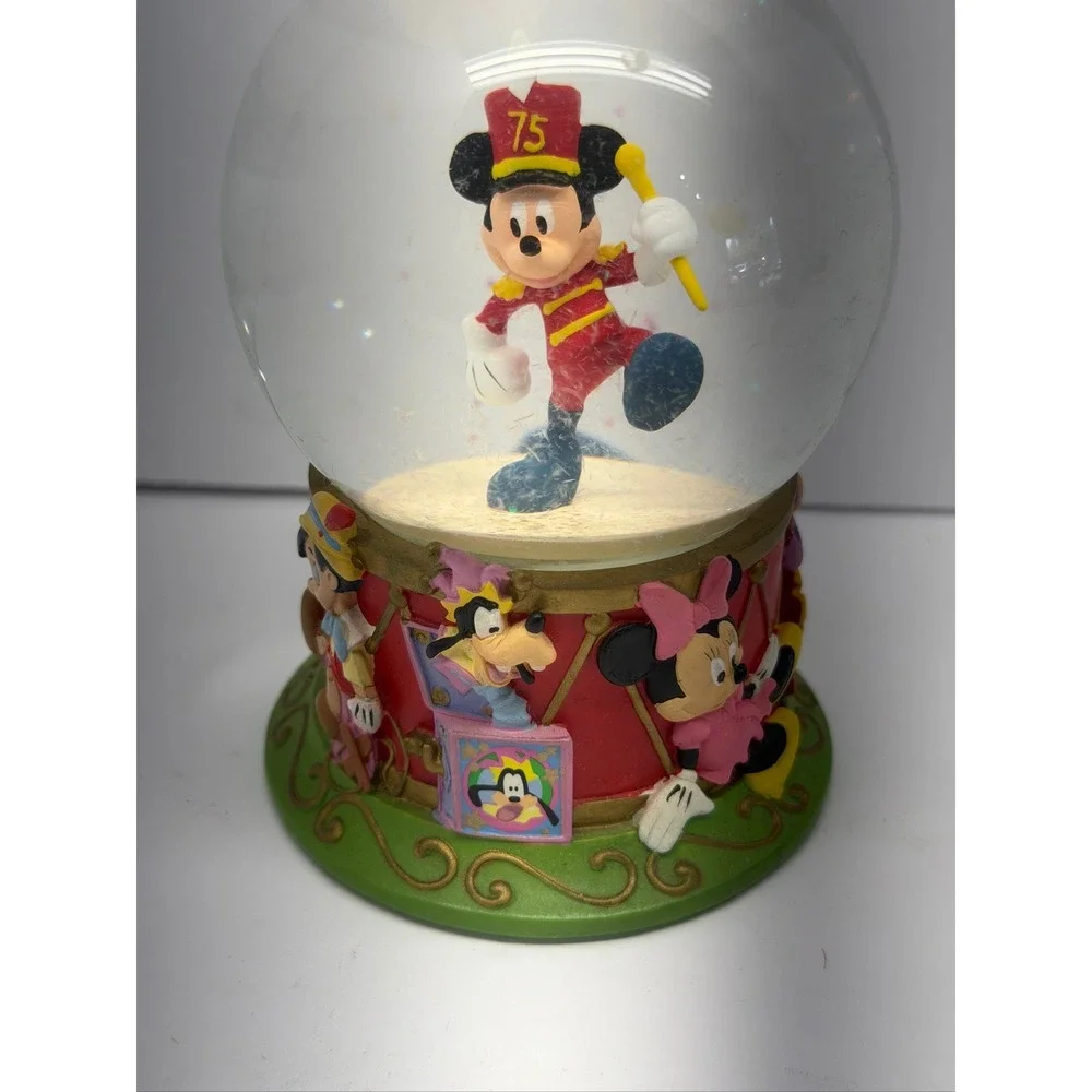 Disney Mickey Mouse 75th Anniversary Snow Globe w/ Characters - Used - Very Good
